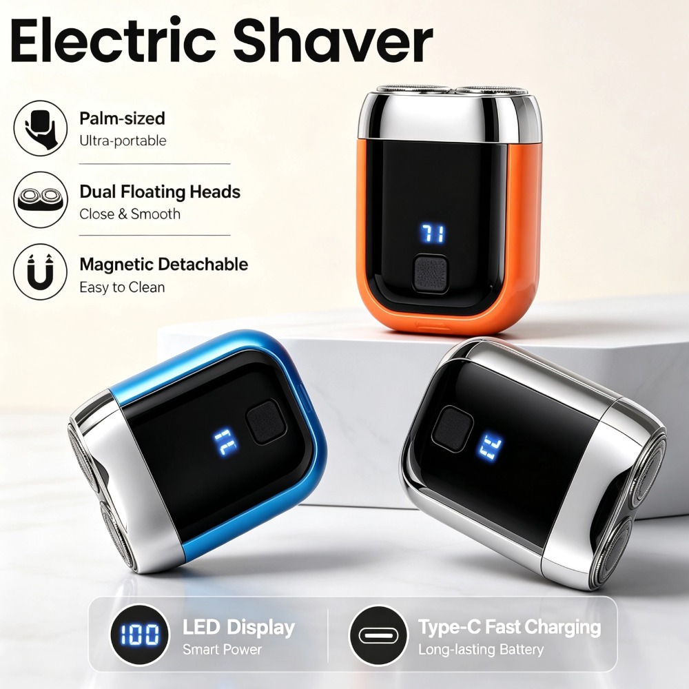 Safety Razor Handle - 휴대용 전기 면도기 이중 플로팅 헤드