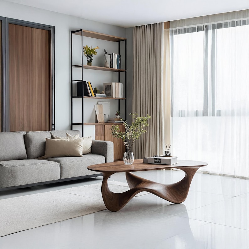 Sustainable Living Design - 수제작된 내구성 있는 모던 원목 커피